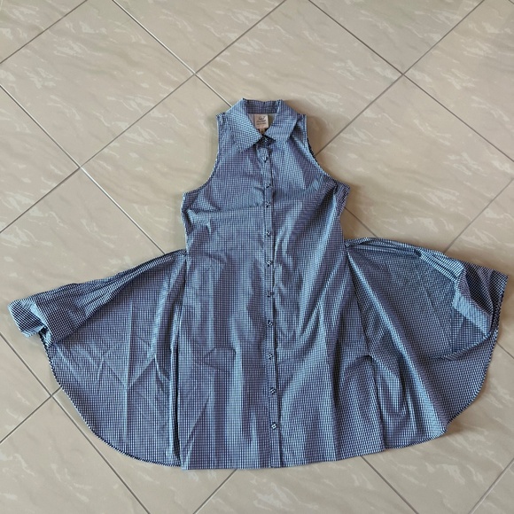 2870 NWT Cinq à Sept Gaby sleeveless collared shirt dress size 2 - Picture 2 of 8